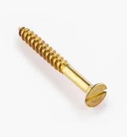 1 3/4" #10 Flat-Head Brass Screws