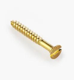 1" #5 Flat-Head Brass Screws