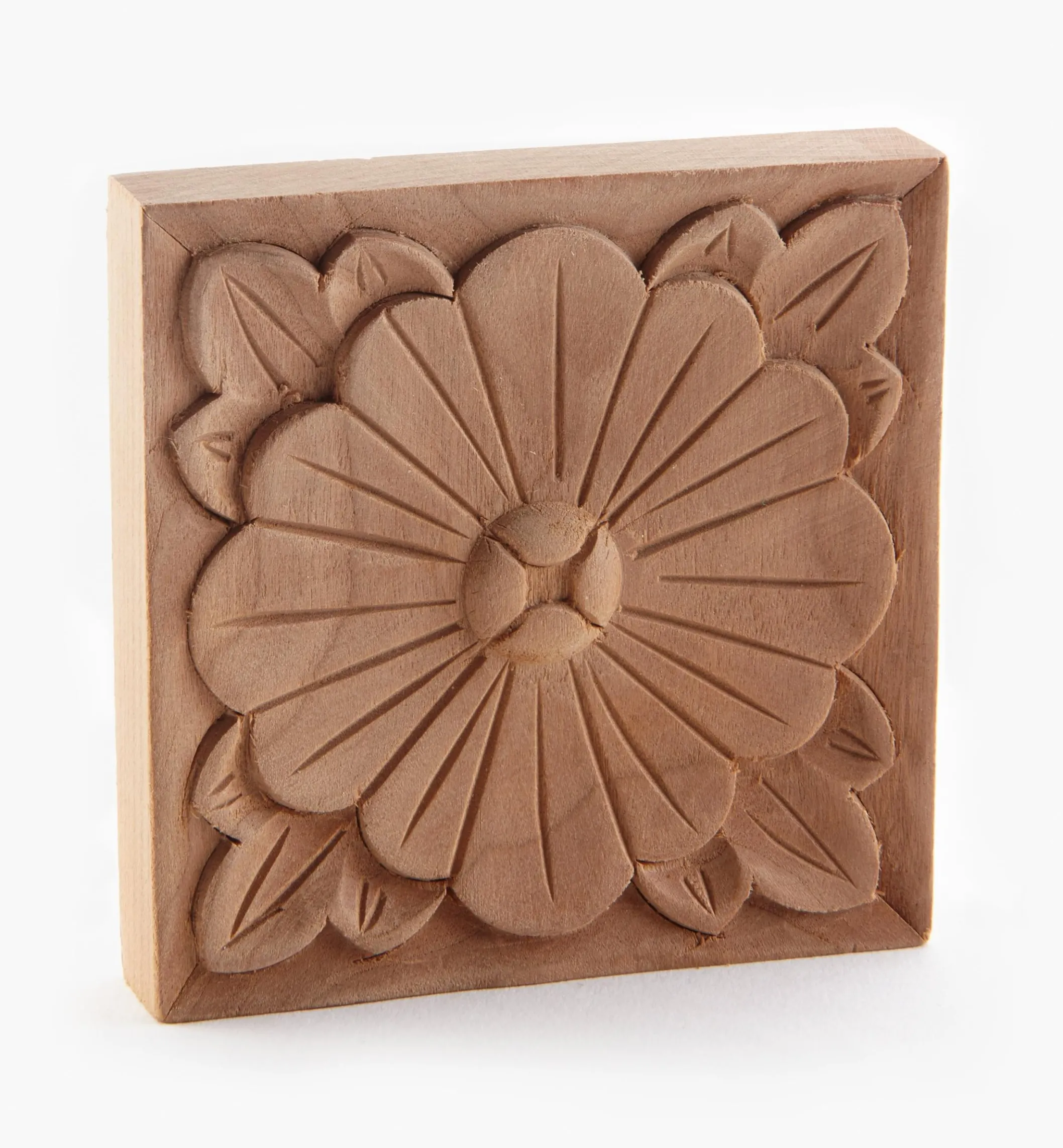 2 3/4" Hand-Carved Square Appliqué