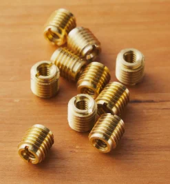 1/4-20 Brass Knife-Edge Insert Nuts