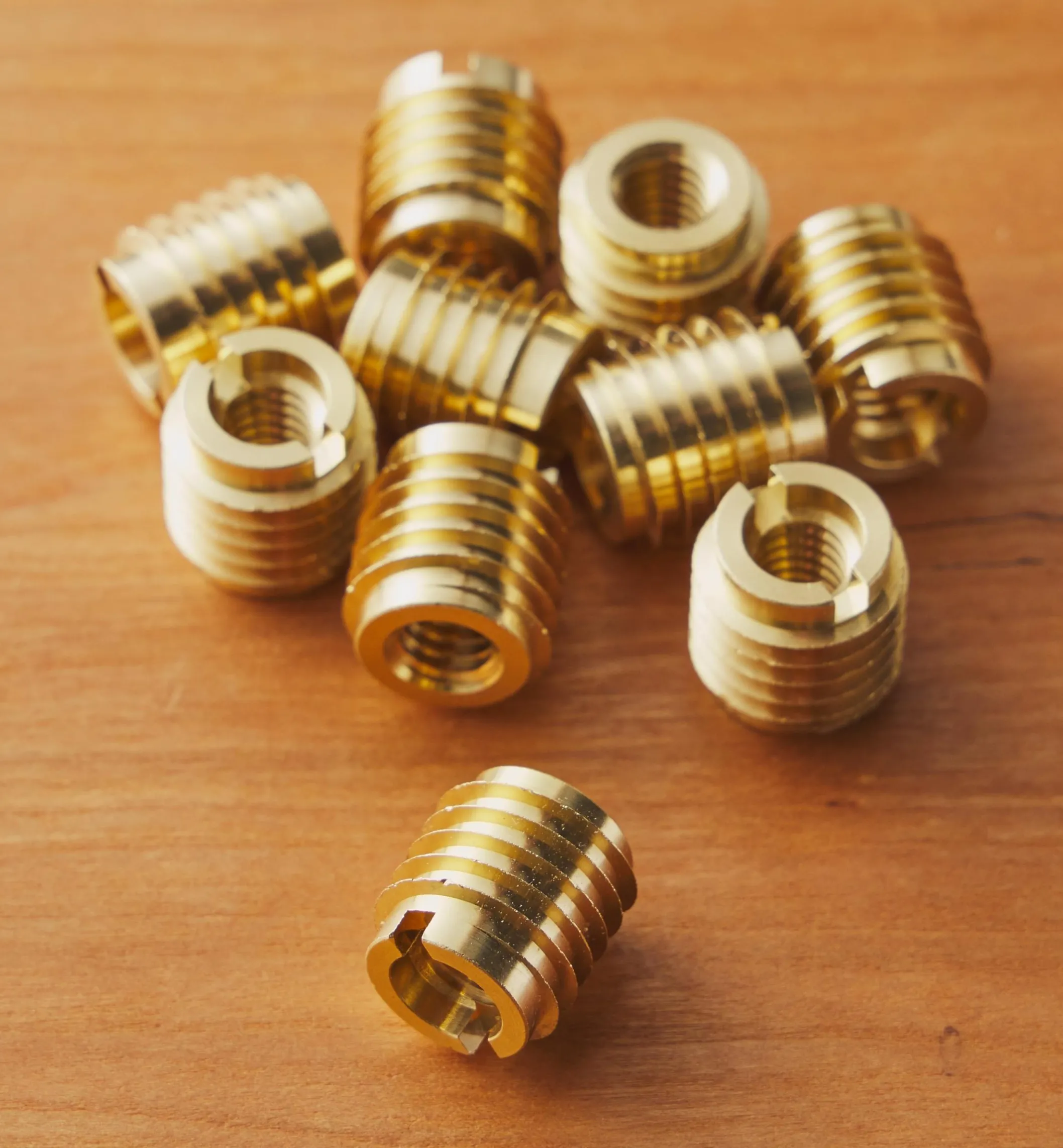 5/16-18 Brass Knife-Edge Insert Nuts