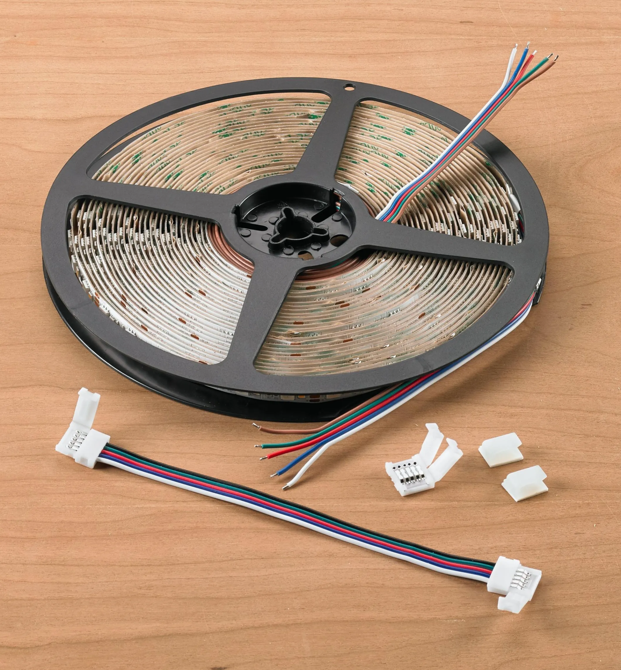 32' Color-Controlled RGB+W LED Tape Light Set, 60+60 LEDs/m