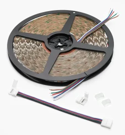 32' Color-Controlled RGB+W LED Tape Light Set, 60+60 LEDs/m