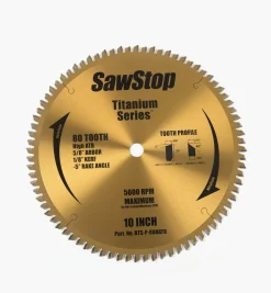 10" Titanium-Coated Saw Blades For SawStop Saws