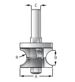 Adjustable Bullnose Edging Bit
