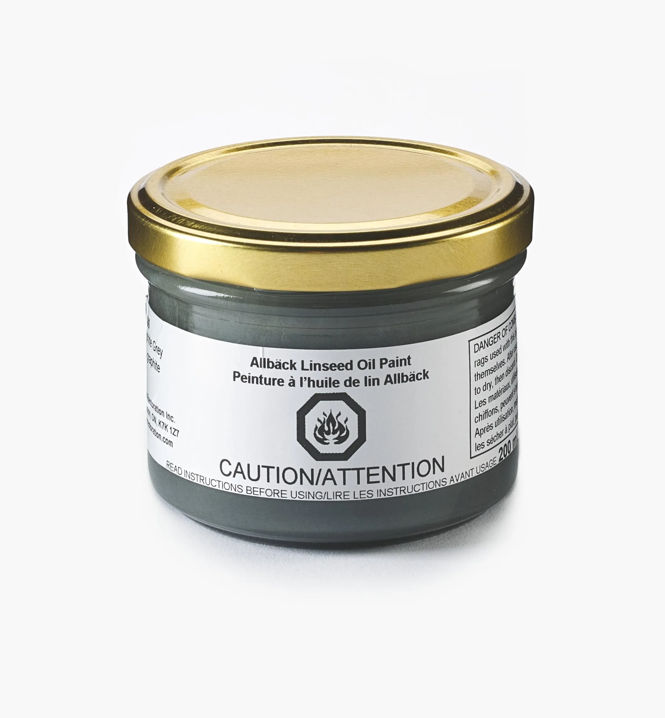 Allbäck Graphite Gray Linseed Oil Paint