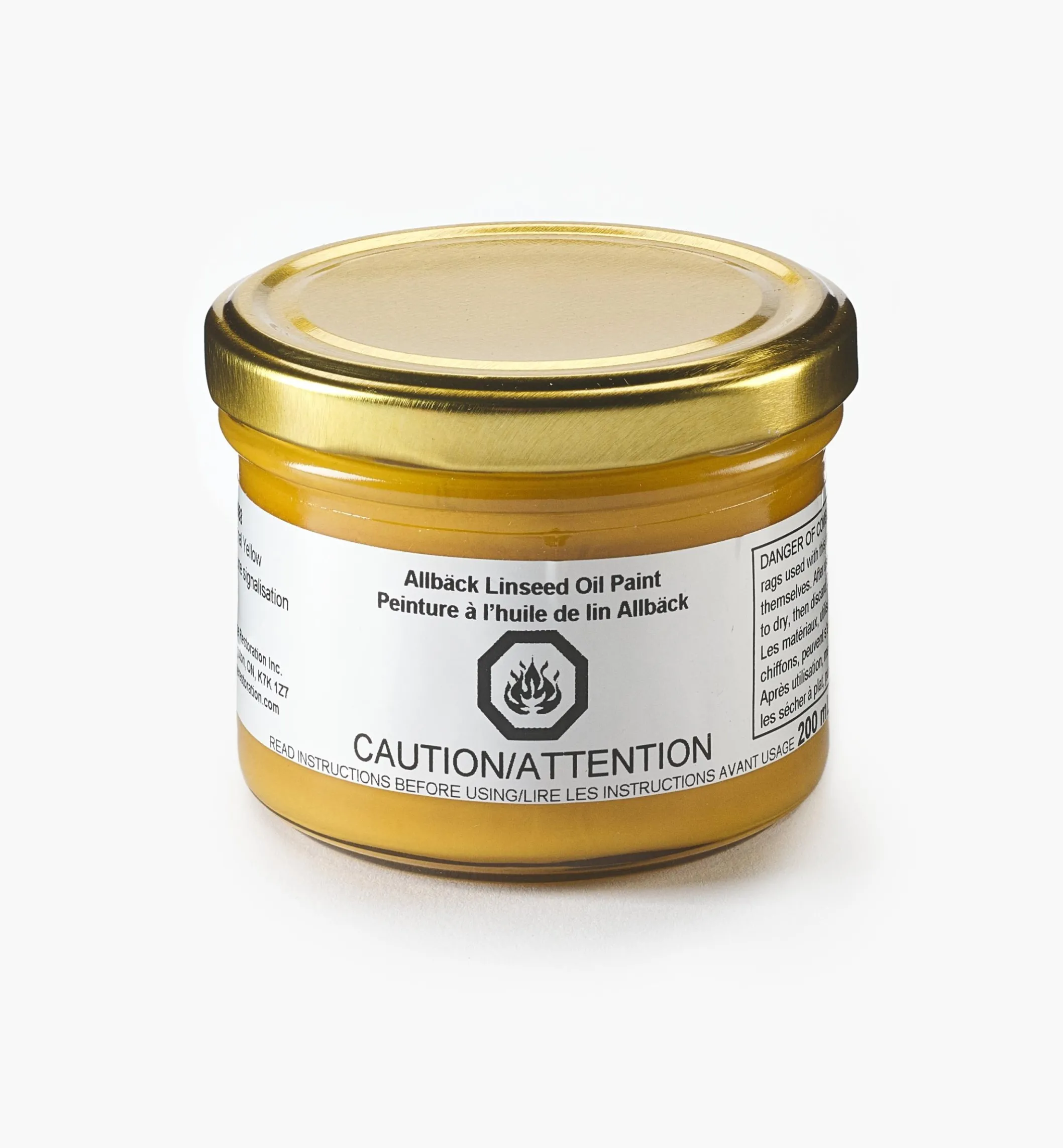 Allbäck Signal Yellow Linseed Oil Paint