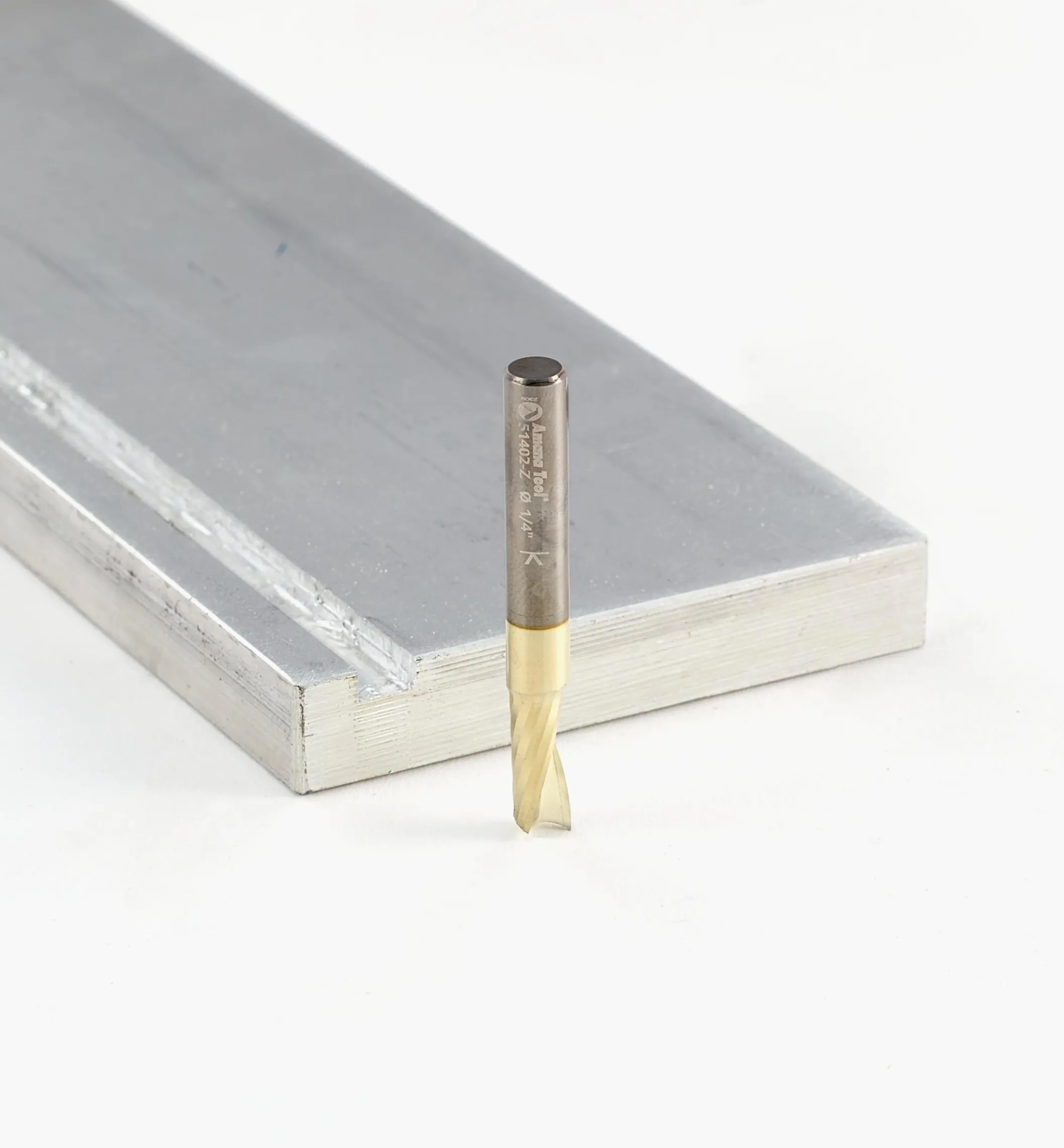 Amana 1/4" CNC Router Bit For Cutting Aluminum