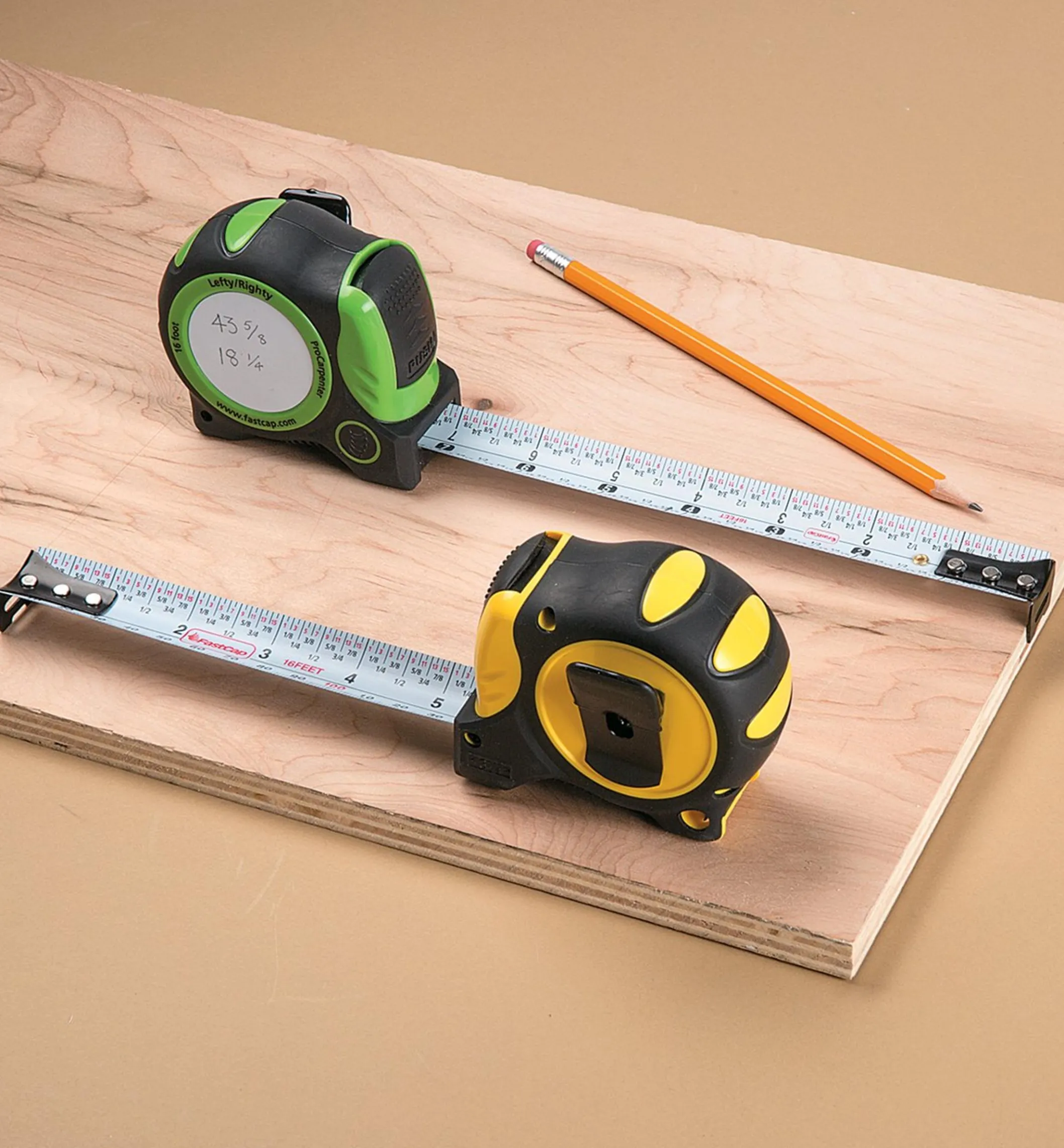 Auto-Lock Write-On Measuring Tapes