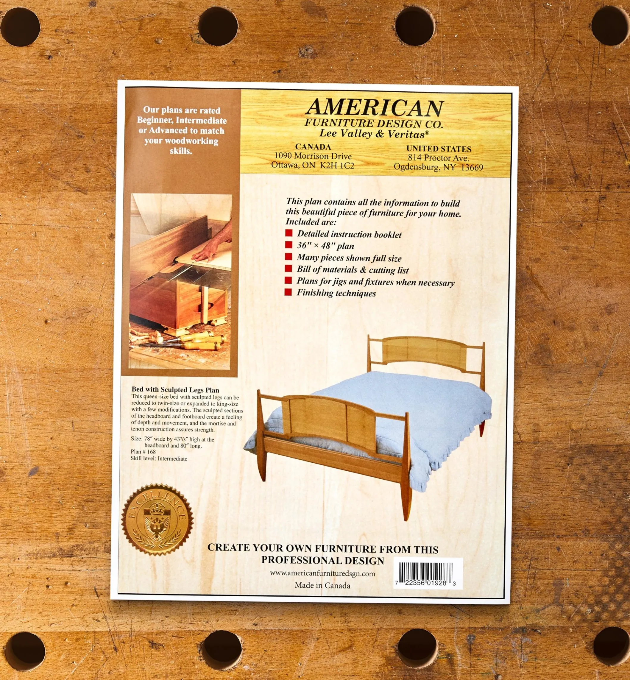 Bed With Sculpted Legs Plan