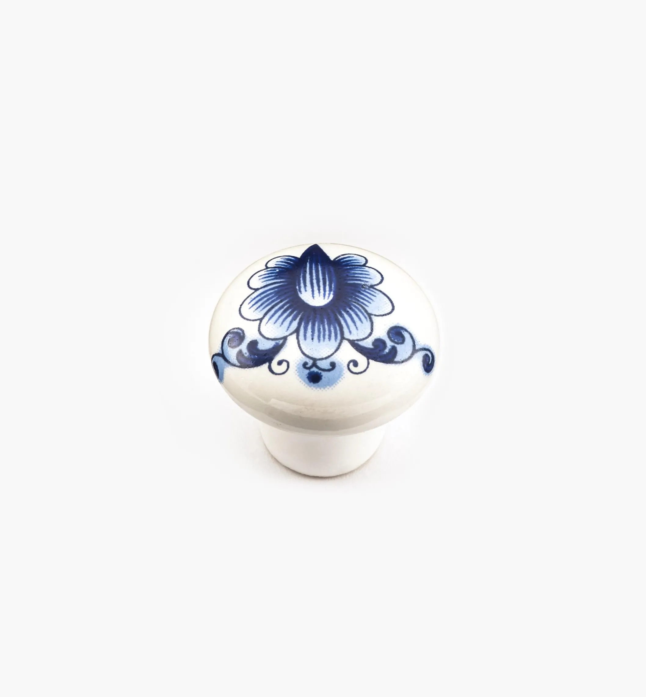 Blue Floral Ceramic Knobs