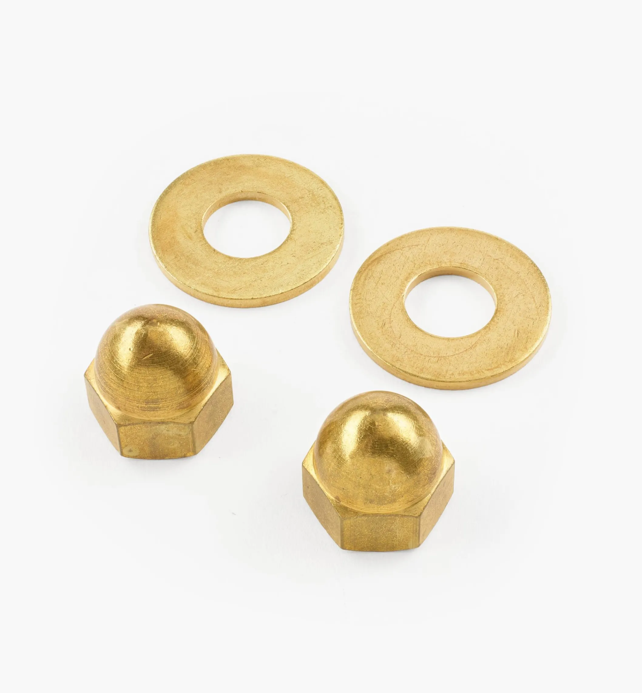 Brass Cap Nuts And Washers For Cast-Iron Legs