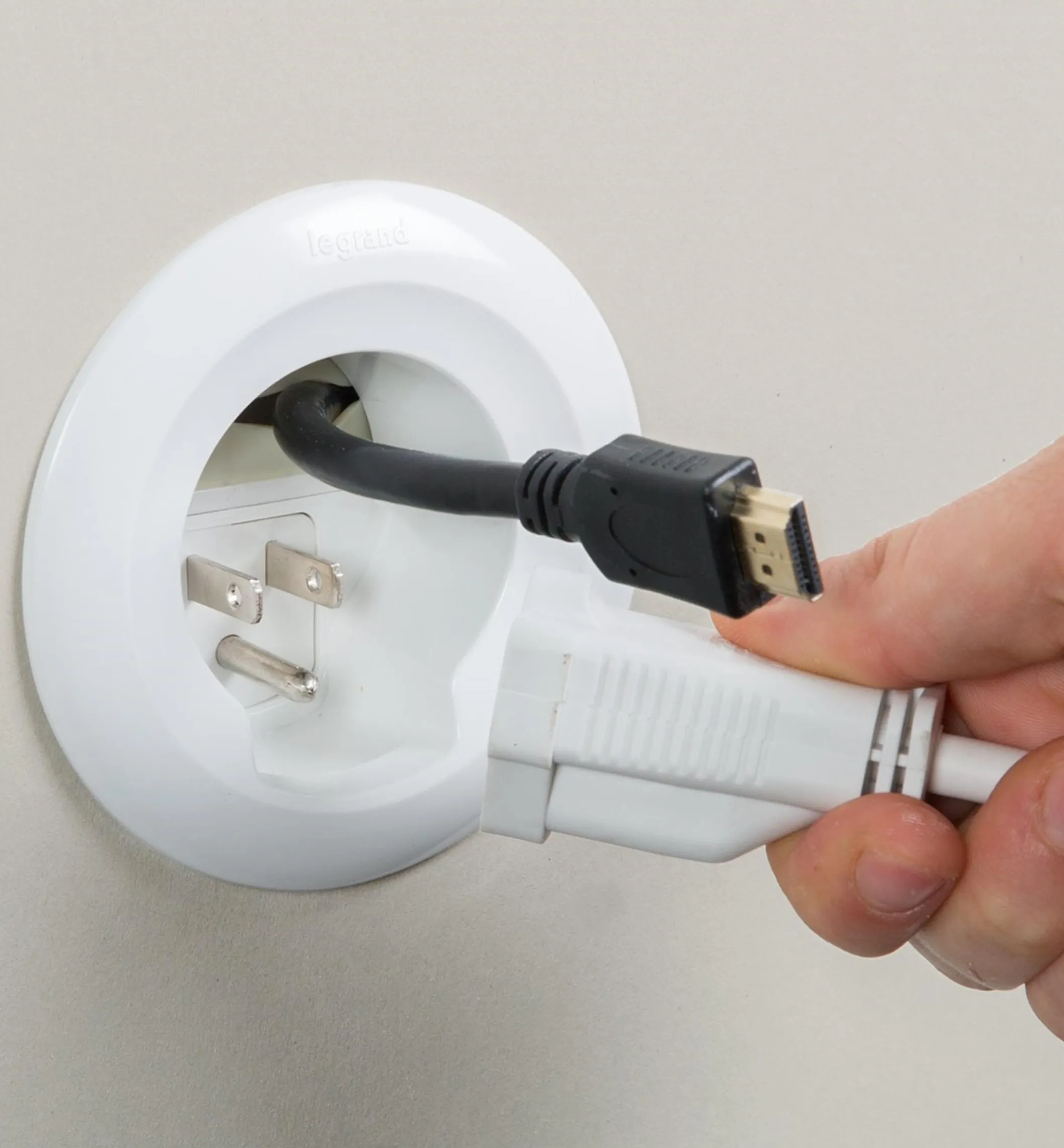 Cable Grommet Kit For Wall-Mounted Electronics