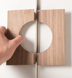 Danish Walnut Semicircular Framed Pull