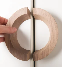 Danish Walnut Semicircular Half-Ring Pull
