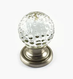 Glass Dimpled Globe Knob