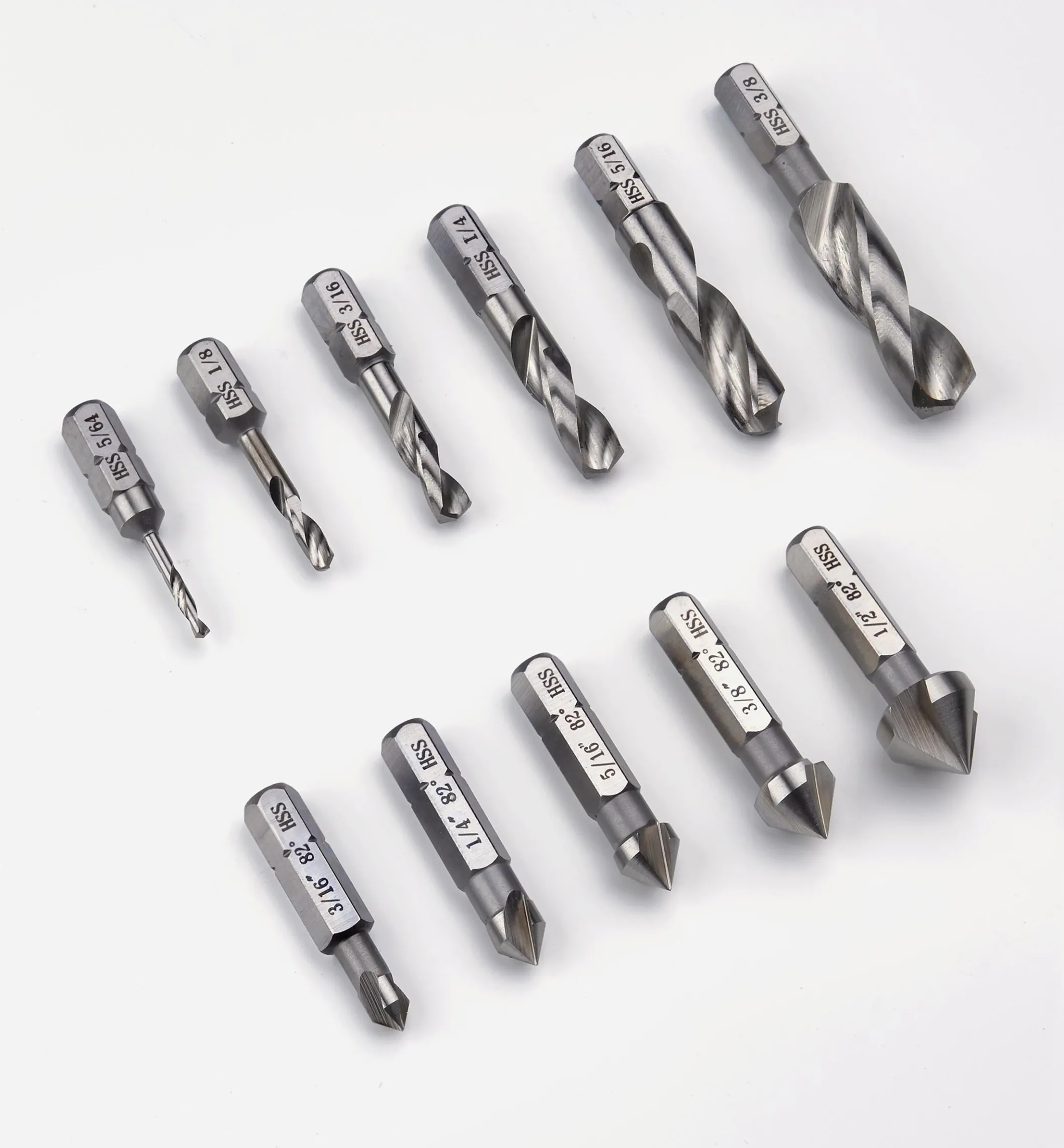 HSS Twist Bit & Countersink Set
