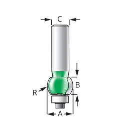 Internal Bullnose Bits – Half Radius