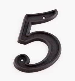 Italic Cast Brass House Numbers