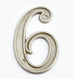 Italic Cast Brass House Numbers