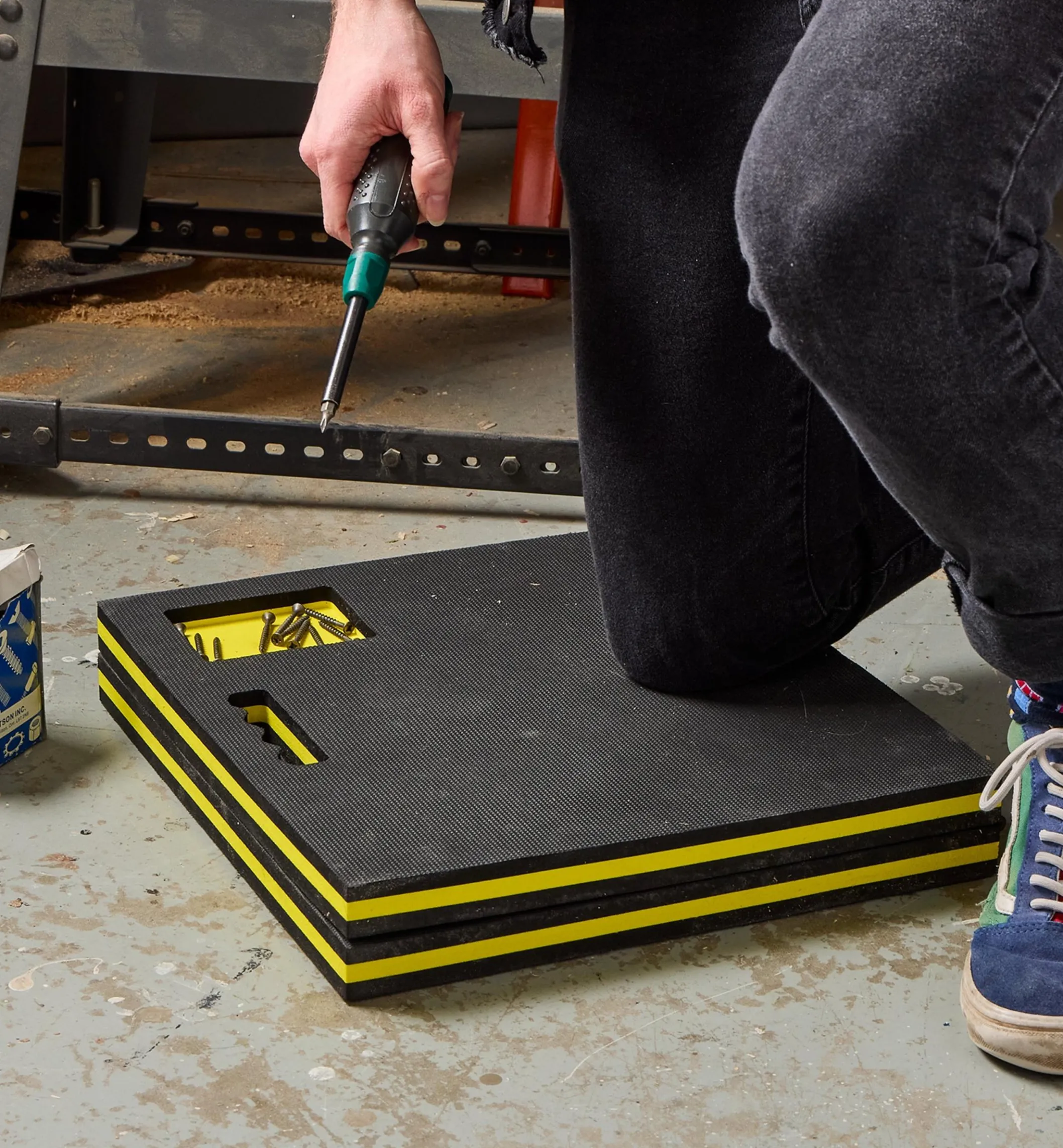 Kneeler With Compartment Cutouts