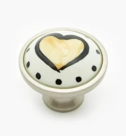 Liberty Ceramic Heart Knobs