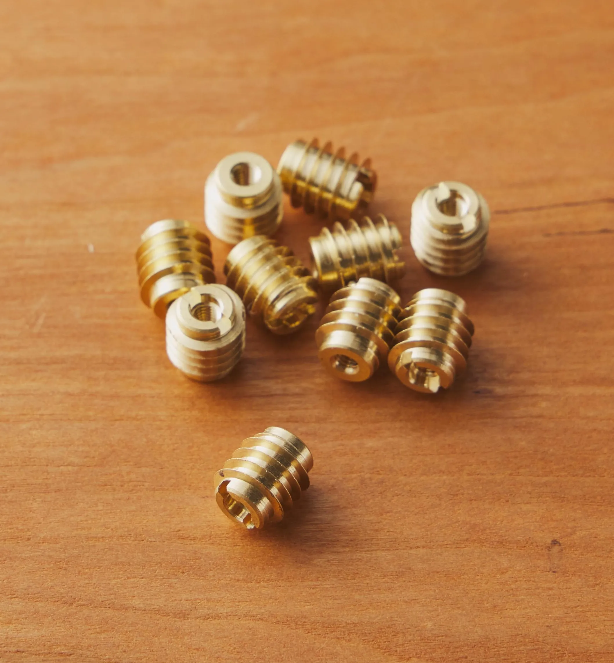 M3-0.5 Brass Knife-Edge Insert Nuts