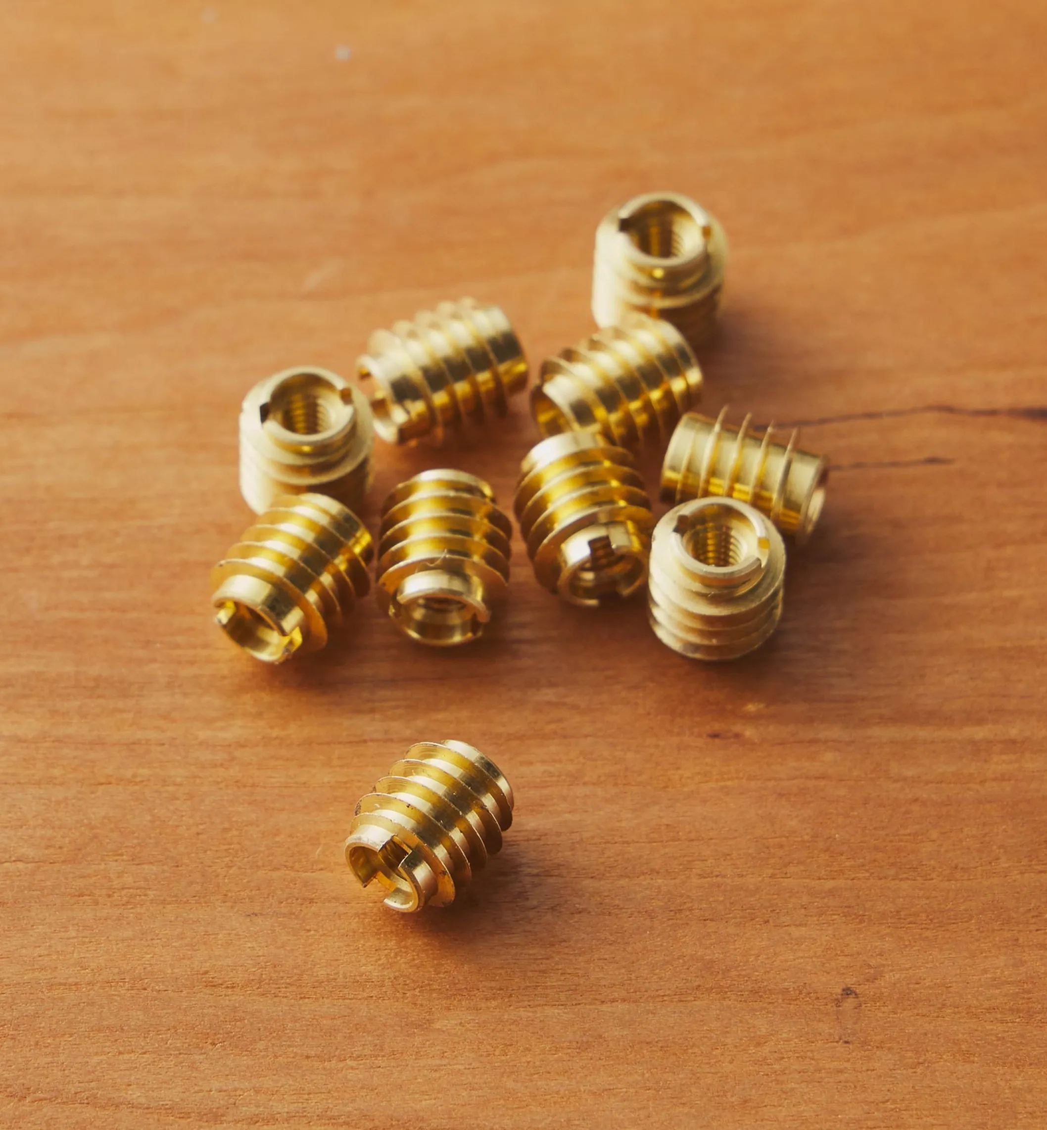 M4-0.7 Brass Knife-Edge Insert Nuts