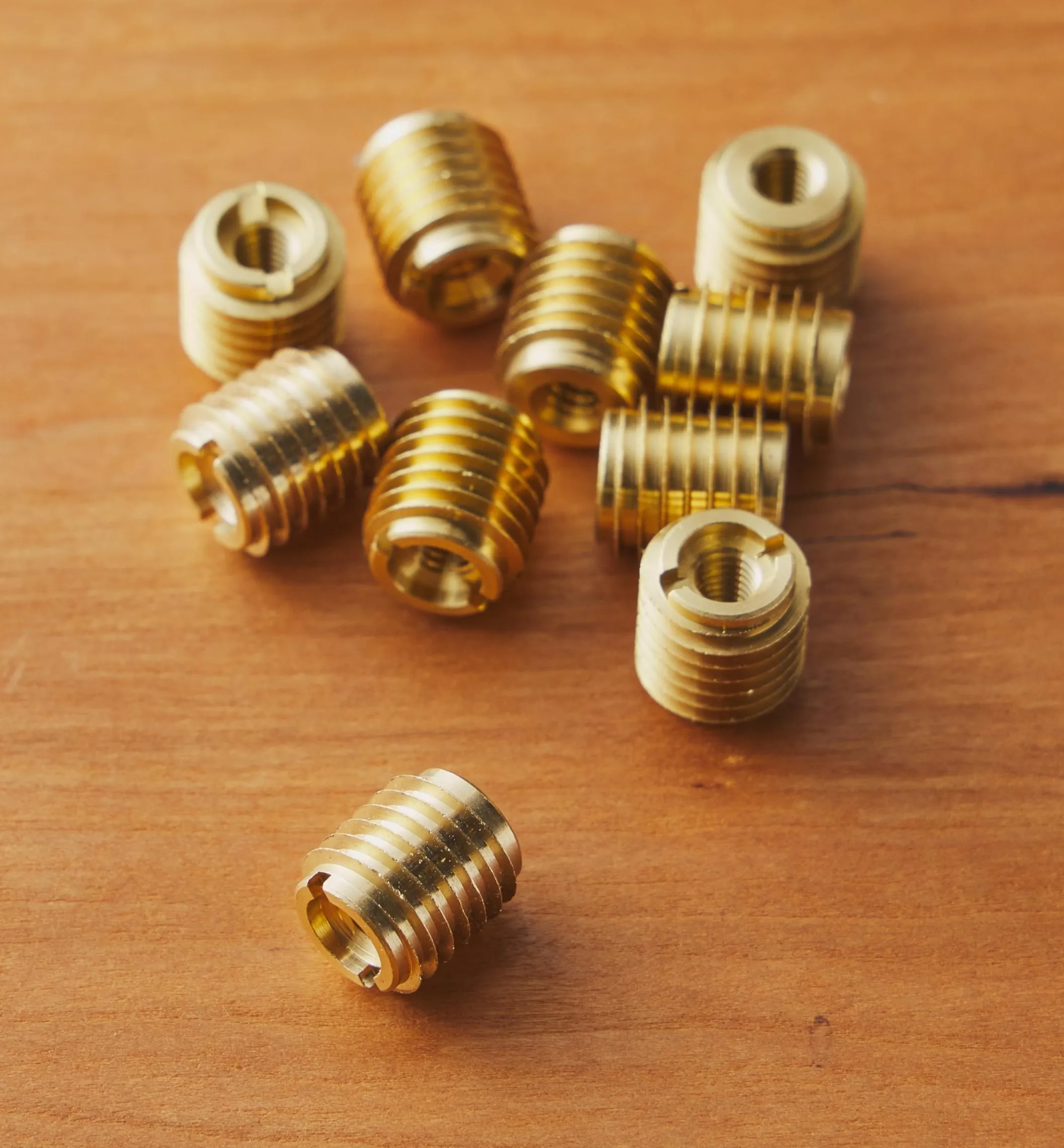 M5-0.8 Brass Knife-Edge Insert Nuts