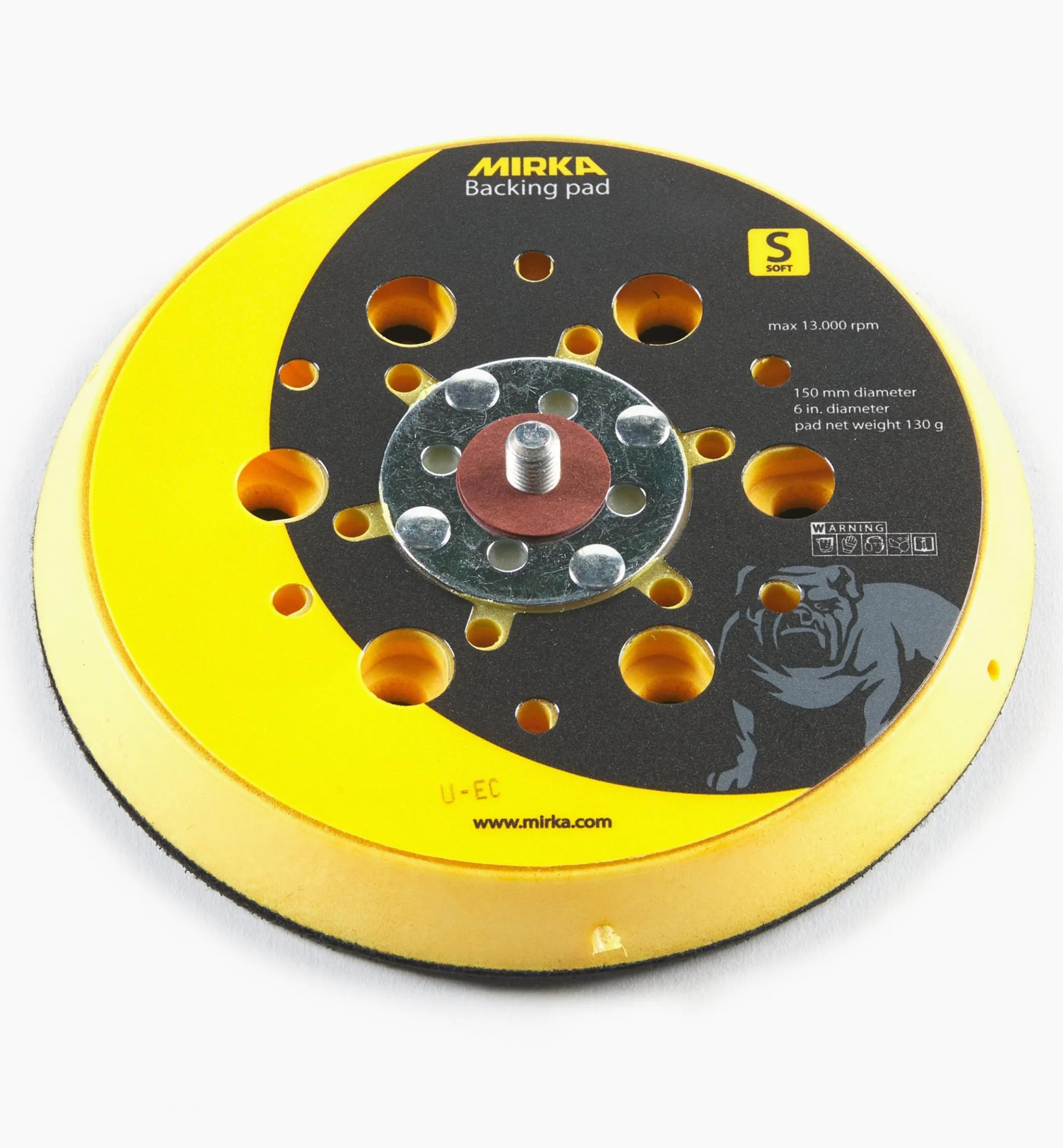 Mirka 48-Hole 6" Grip-Faced Soft Net Vacuum Pad