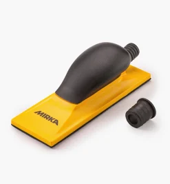 Mirka Yellow Grip Faced 22-Hole Hand-Sanding Vacuum Block (70mm × 198mm)