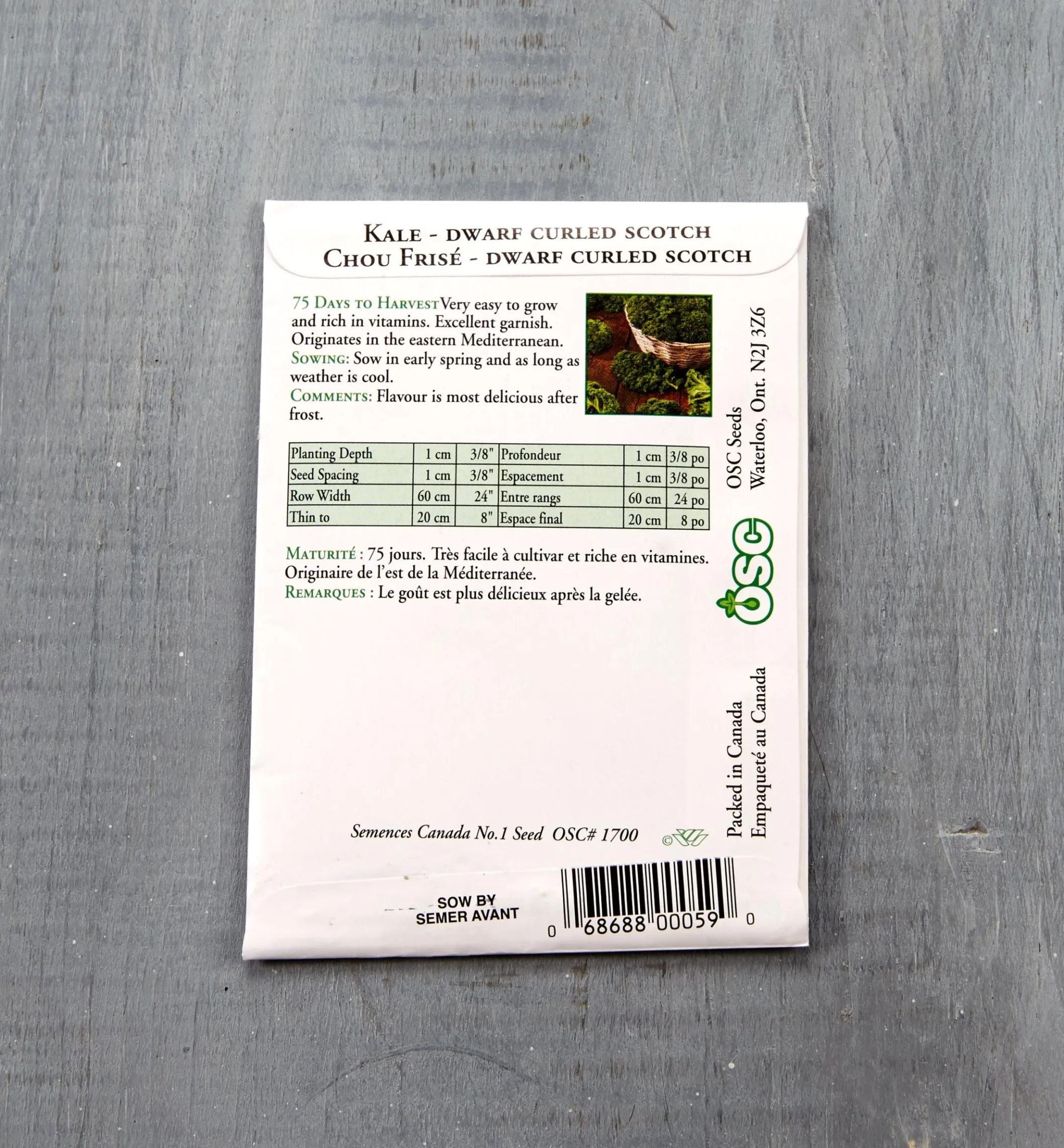 OSC Kale Seed Packet