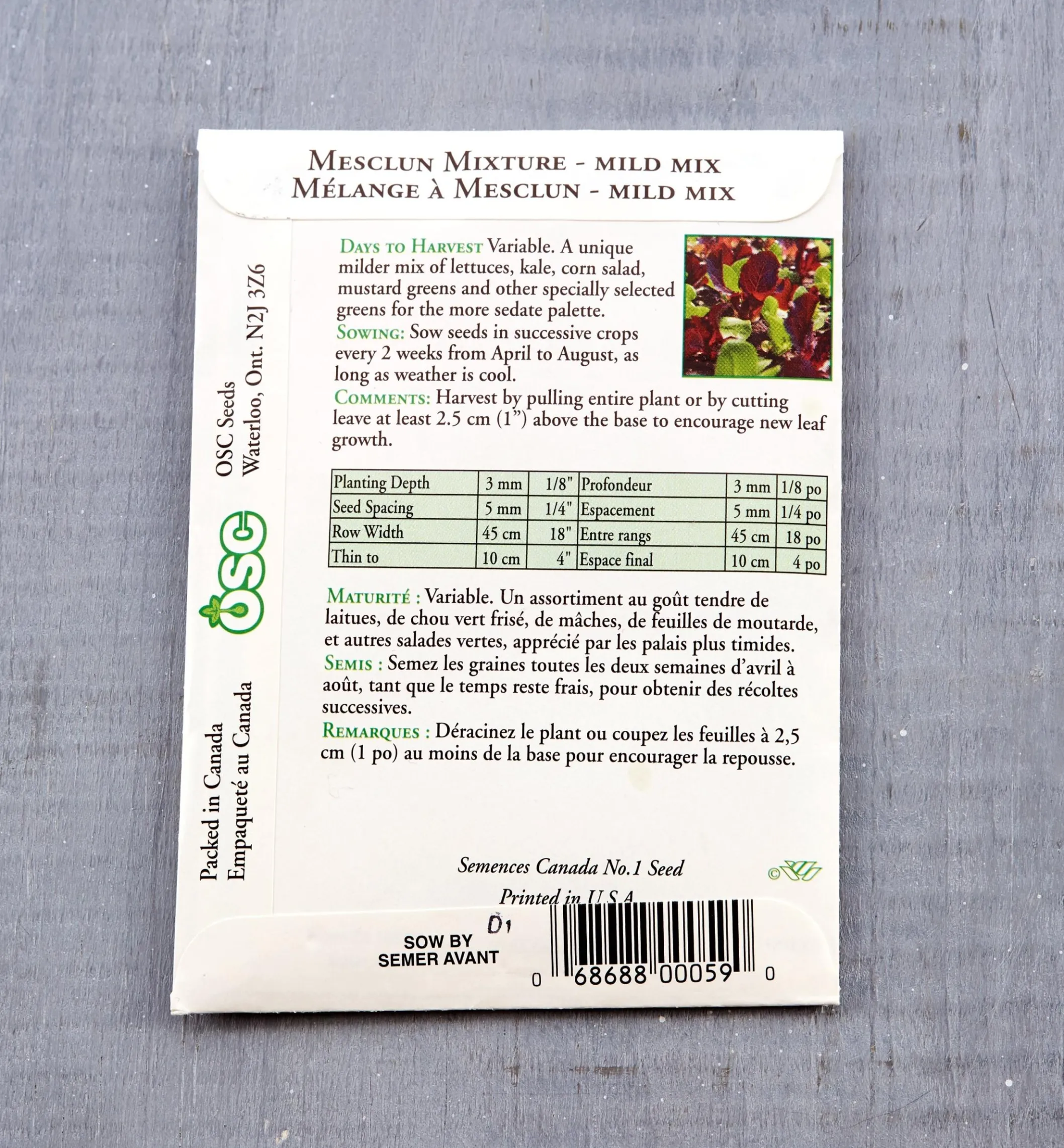 OSC Lettuce Seed Packets