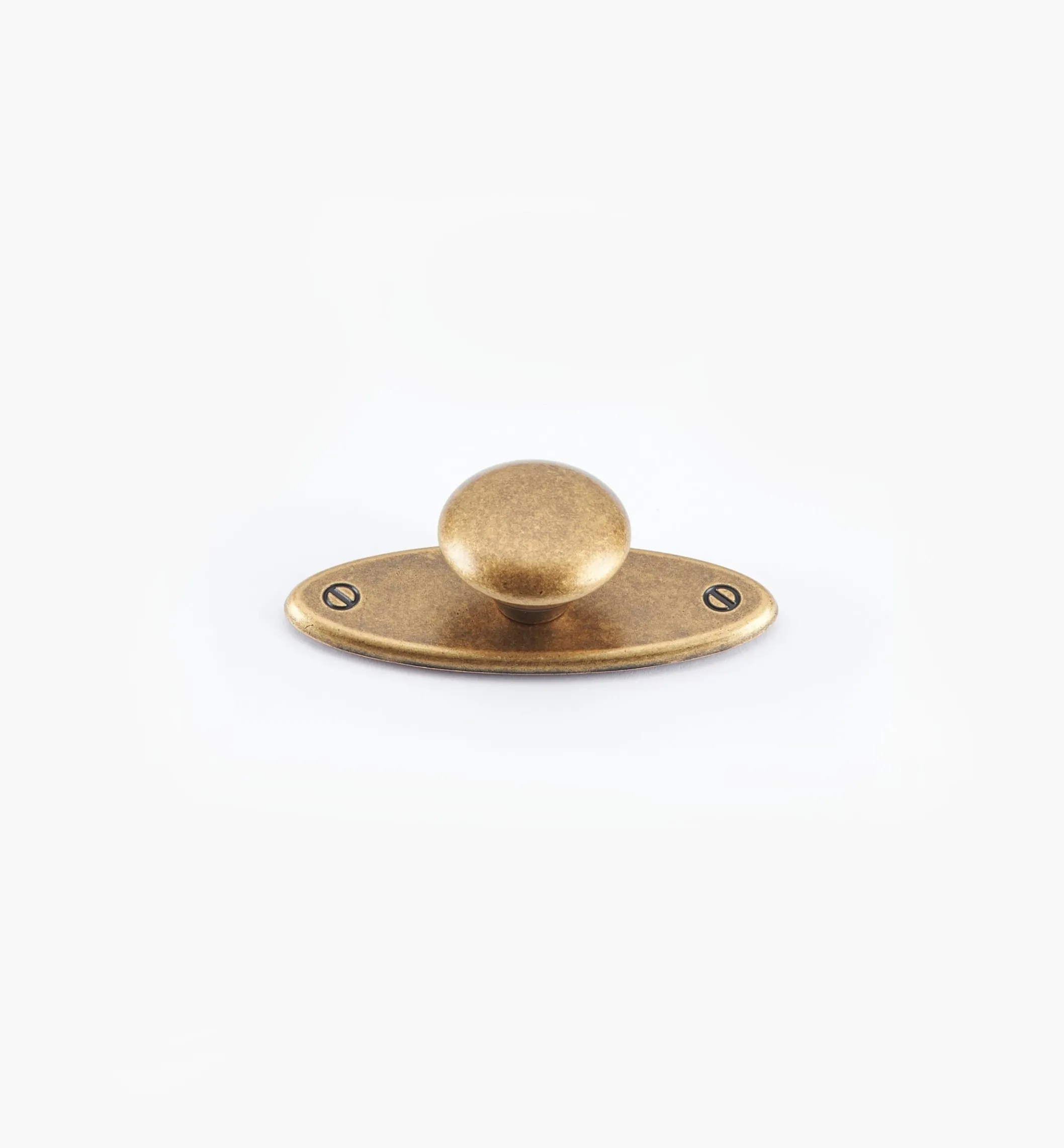 Oval Plate Knob With Escutcheon