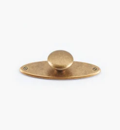 Oval Plate Knob With Escutcheon