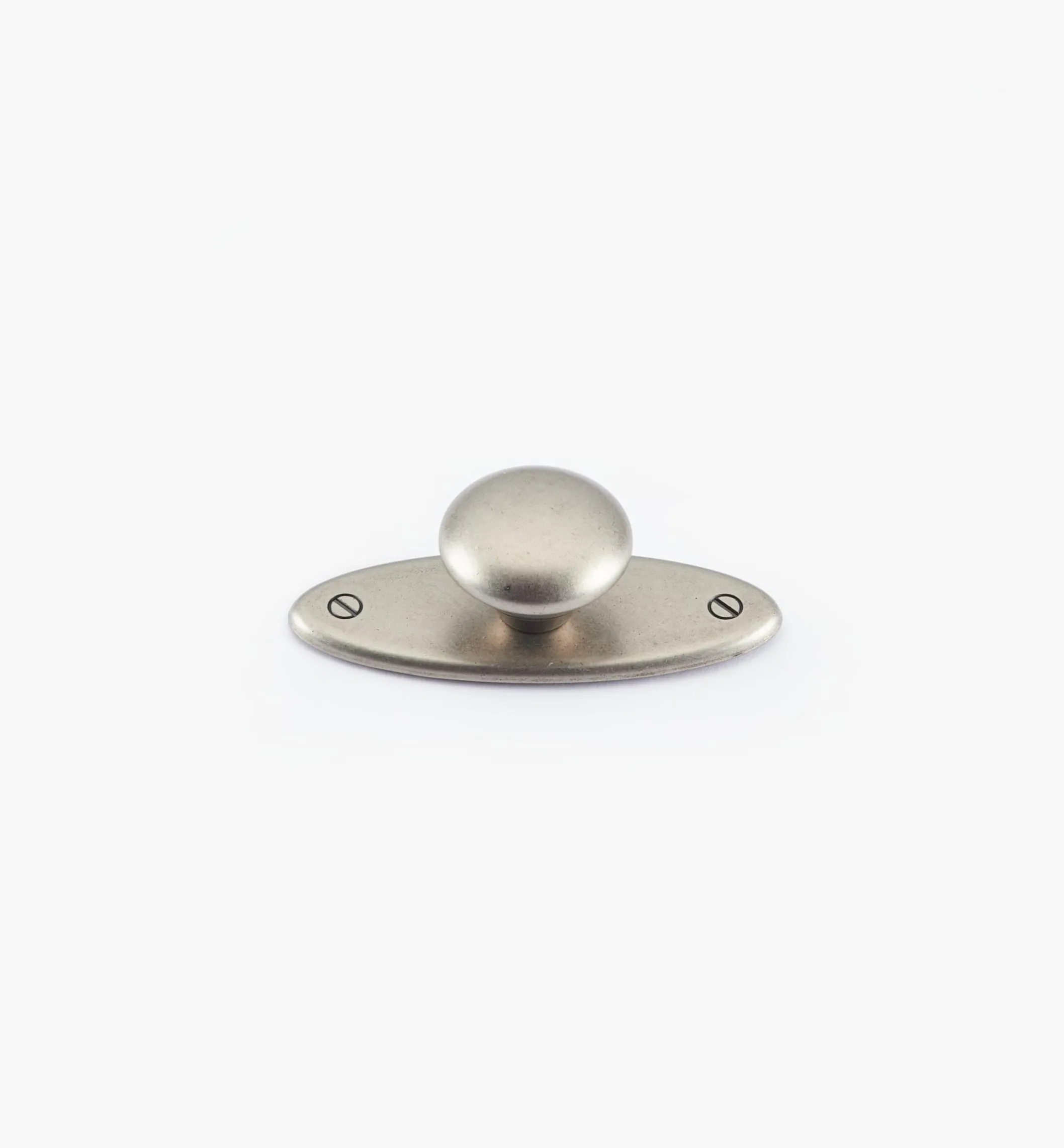 Oval Plate Knob With Escutcheon