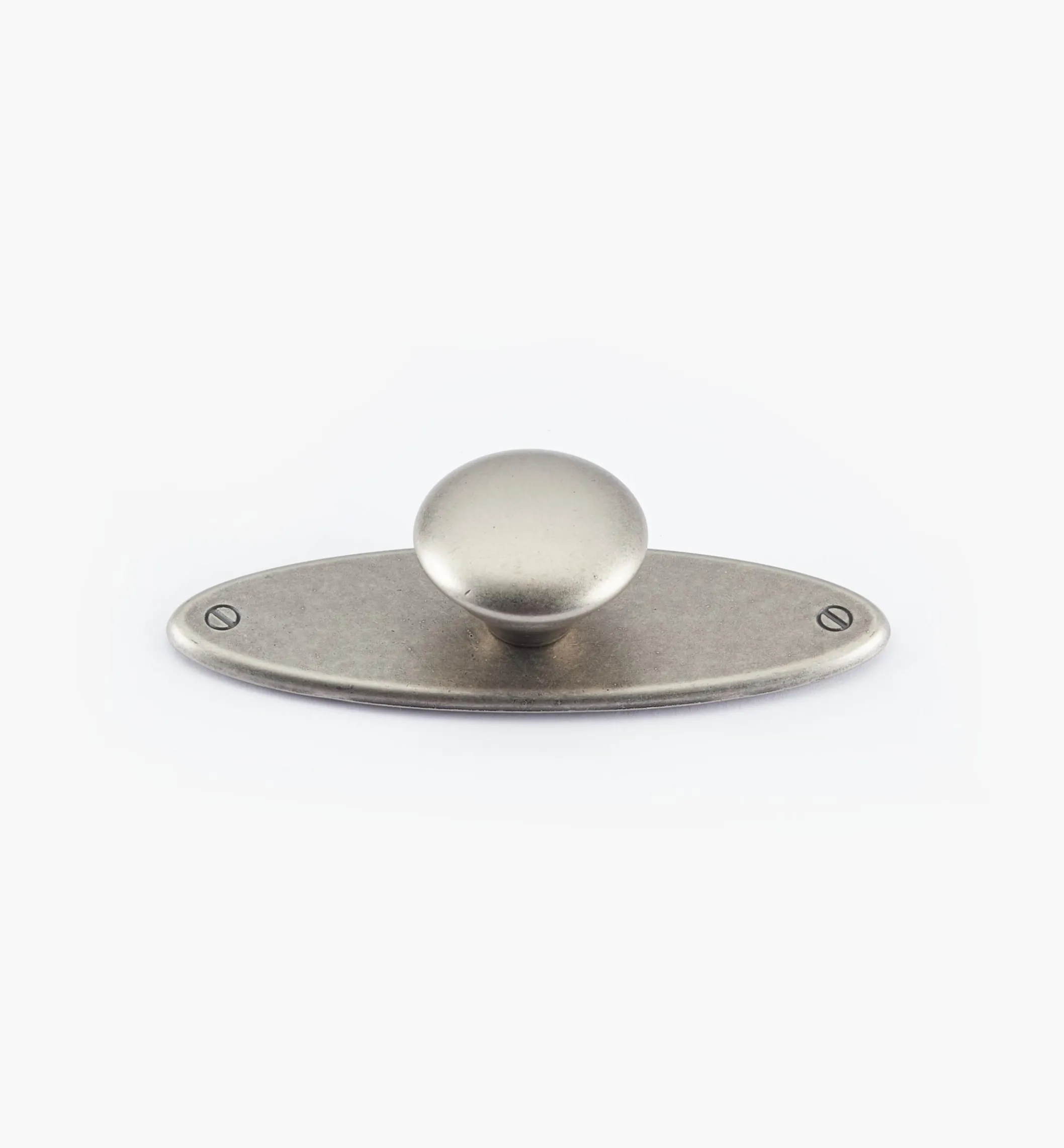 Oval Plate Knob With Escutcheon