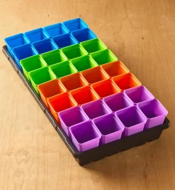32-Pack Of 2 1/2" Multicolor Pots With Propagation Tray