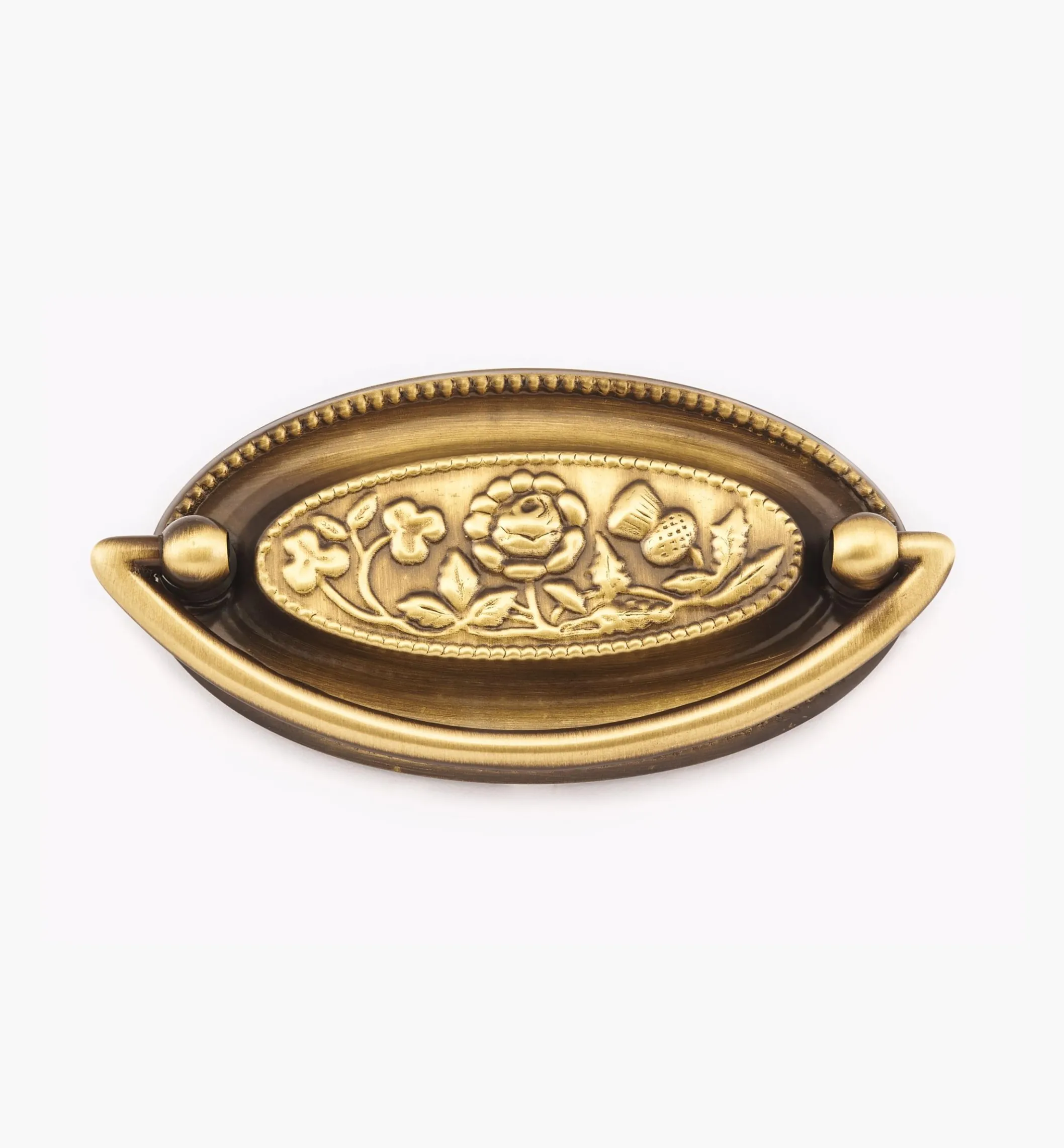 Pressed Floral Plate Pull