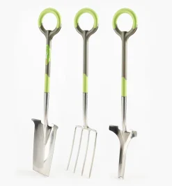 Radius Ergonomic Stainless-Steel Digging Spade, Fork & Weeder Set