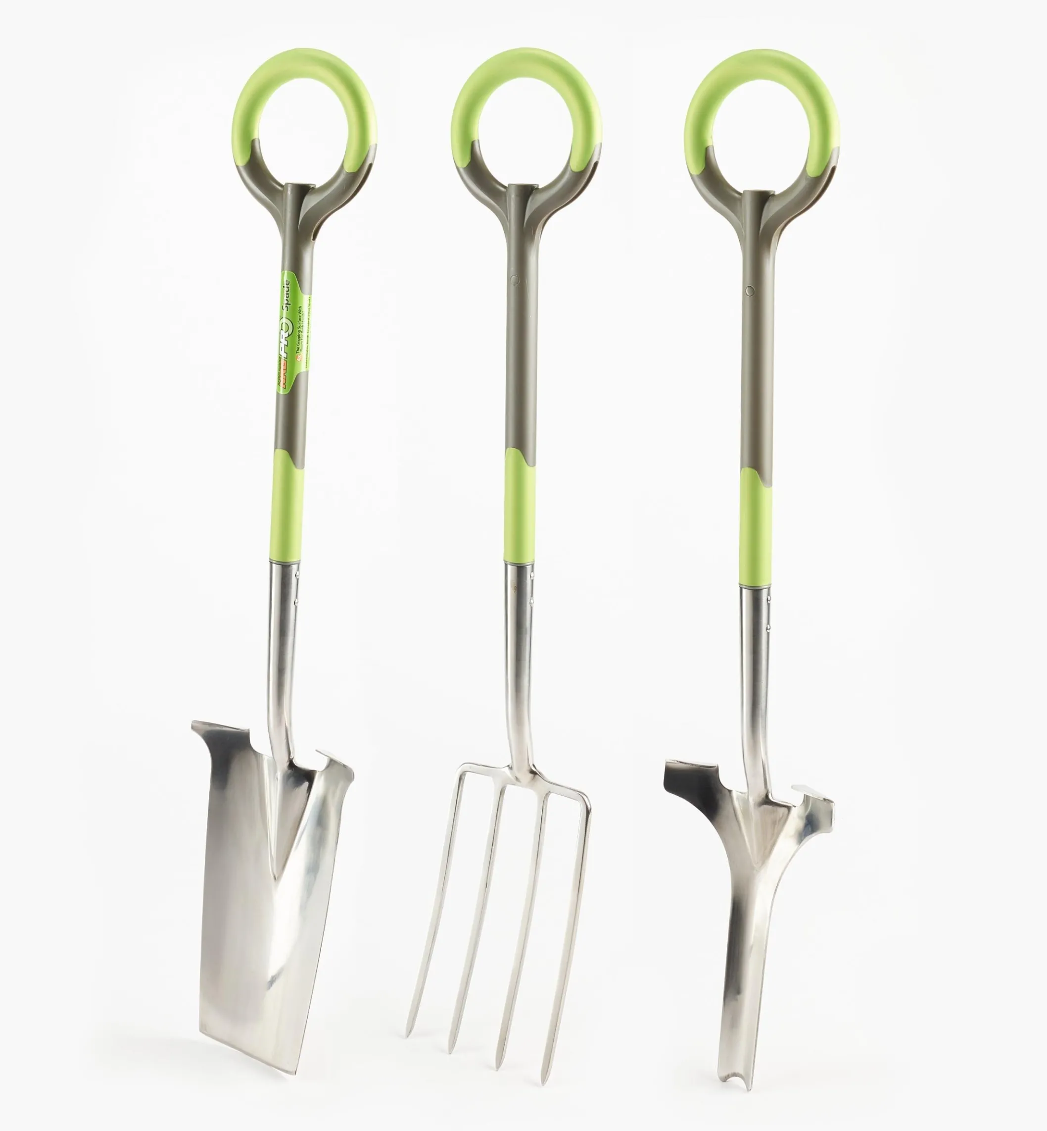 Radius Ergonomic Stainless-Steel Digging Spade, Fork & Weeder Set
