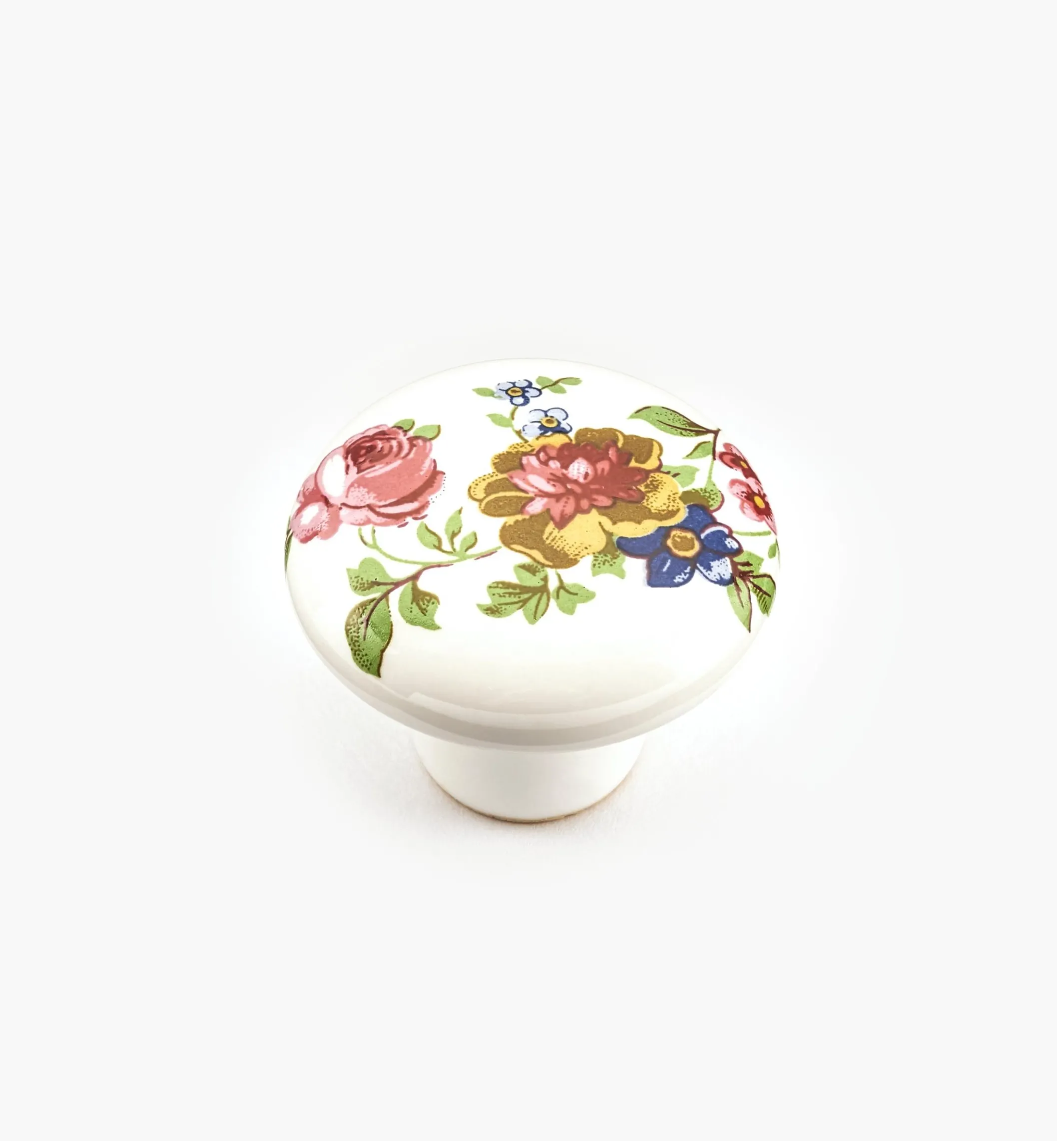 Red/Blue Floral Ceramic Knobs