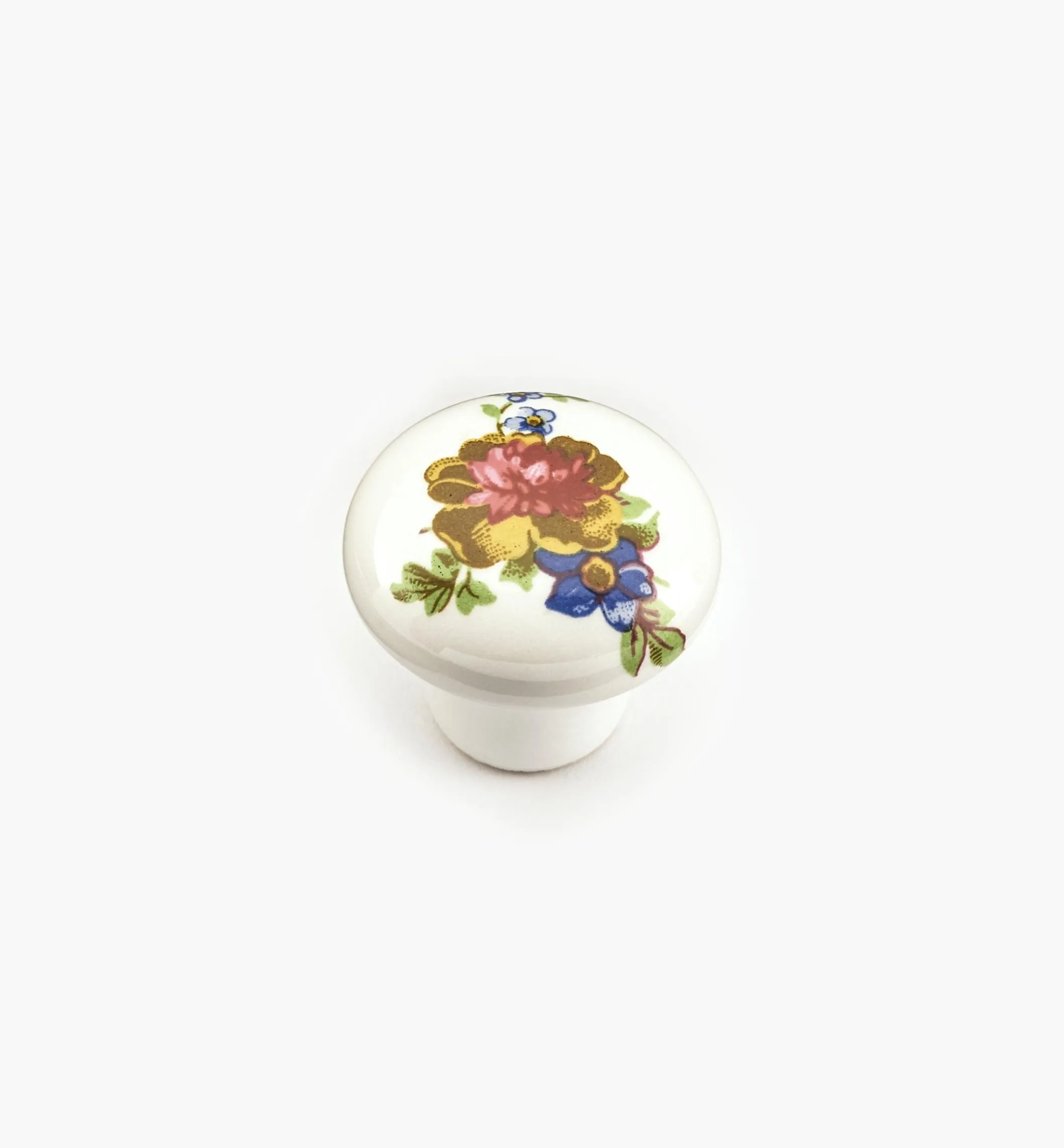 Red/Blue Floral Ceramic Knobs