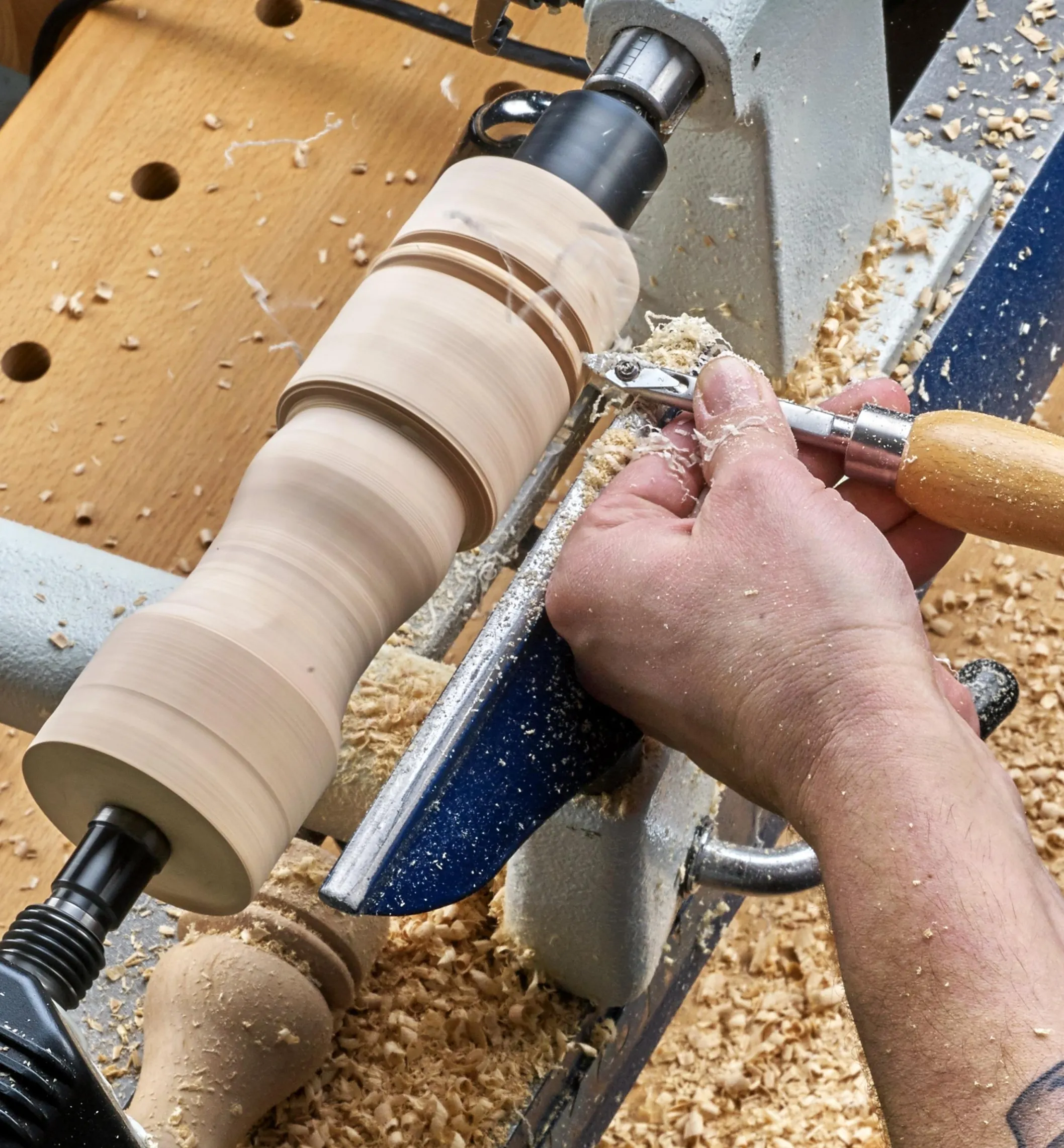 Rikon 1/2 Hp Mini Lathe & Set Of 3 Carbide-Tipped Turning Tools