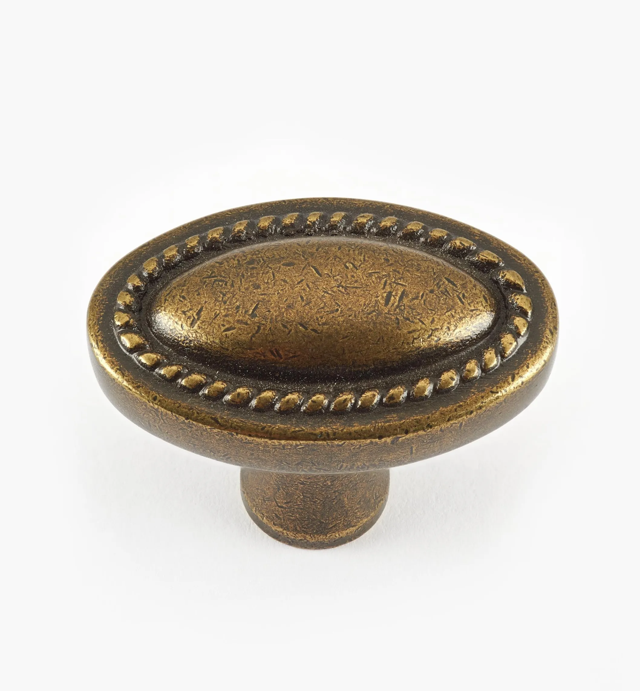 Rope-Edged Oval Knob