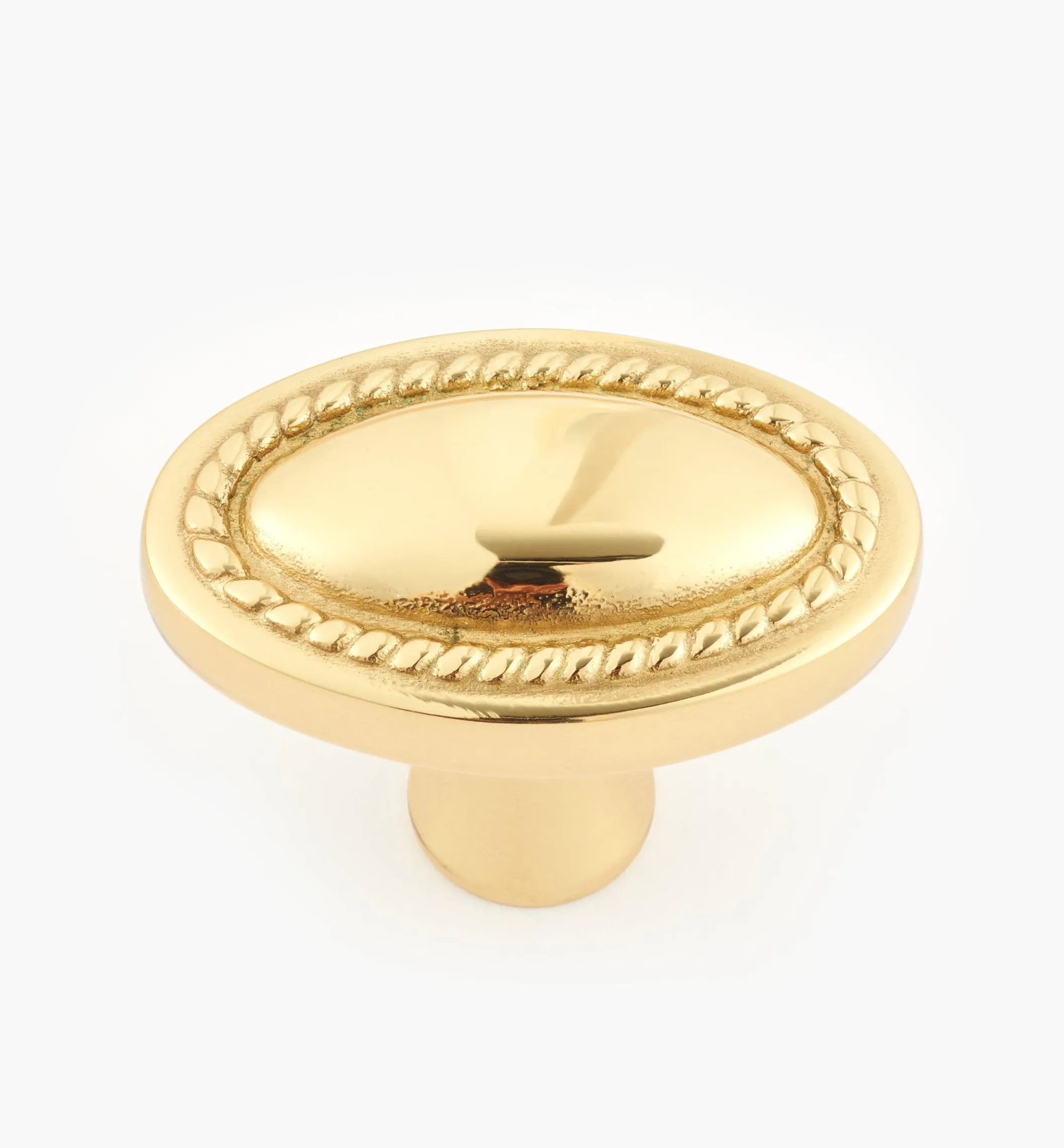 Rope-Edged Oval Knob