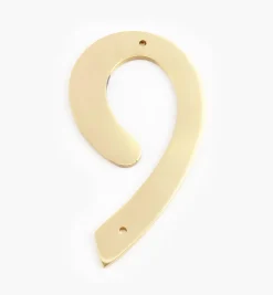 Script Cast Brass House Numbers