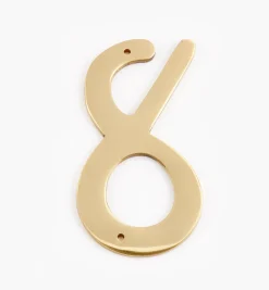 Script Cast Brass House Numbers