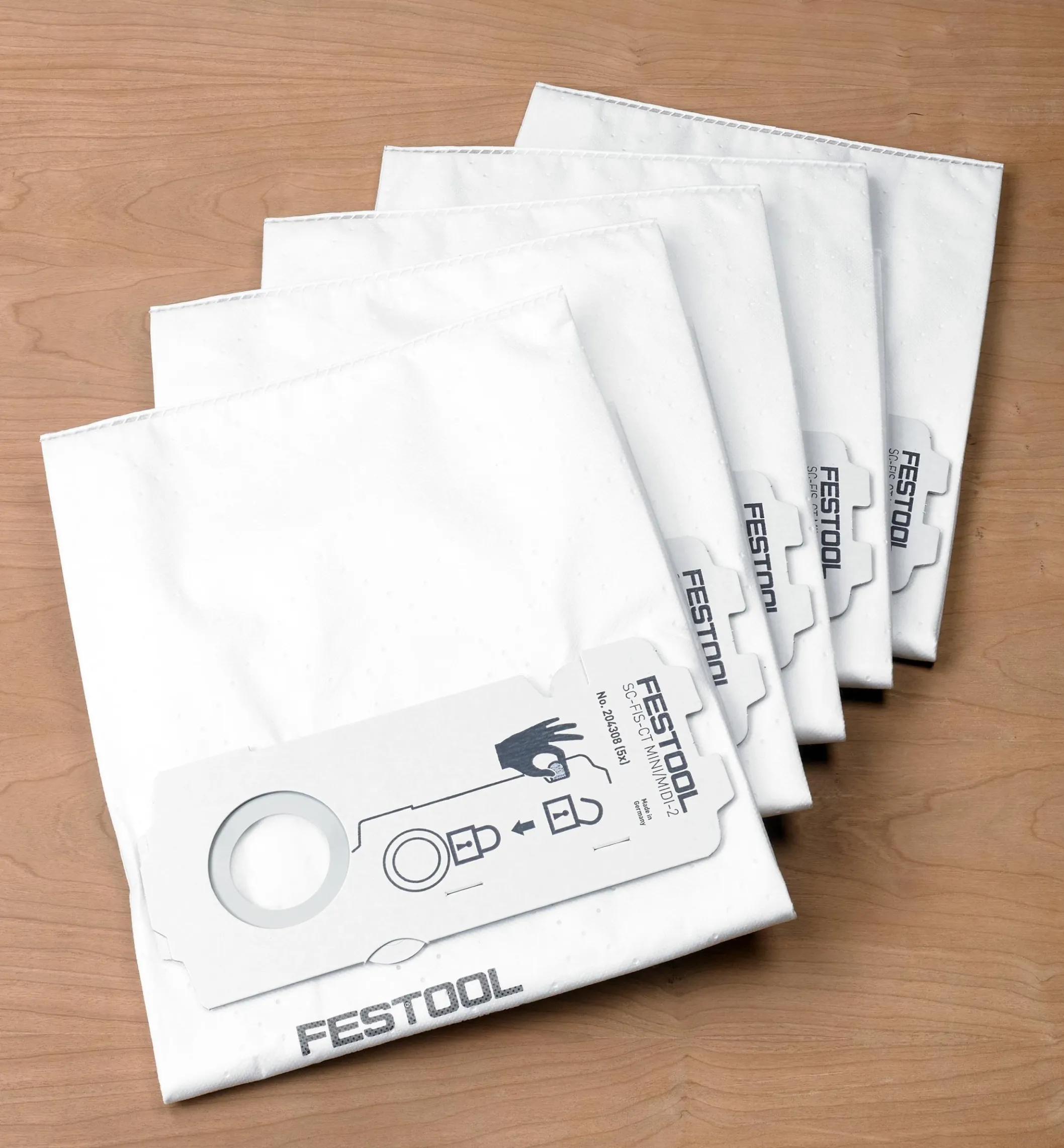 Selfclean Filter Bags For Festool MINI, MIDI And CT 15 Dust Extractors