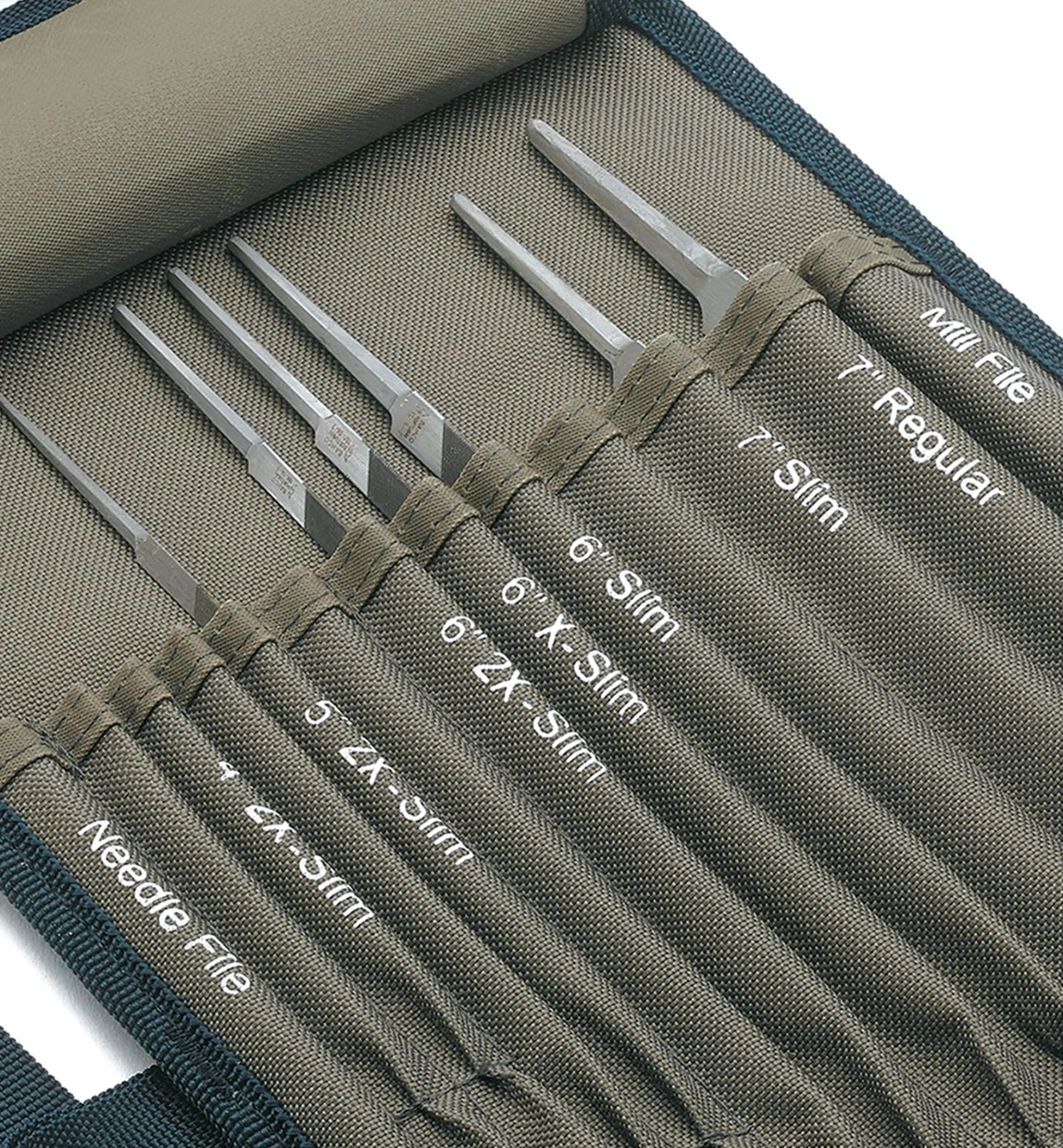 Set Of 6 Bahco Saw-Sharpening Files & Roll